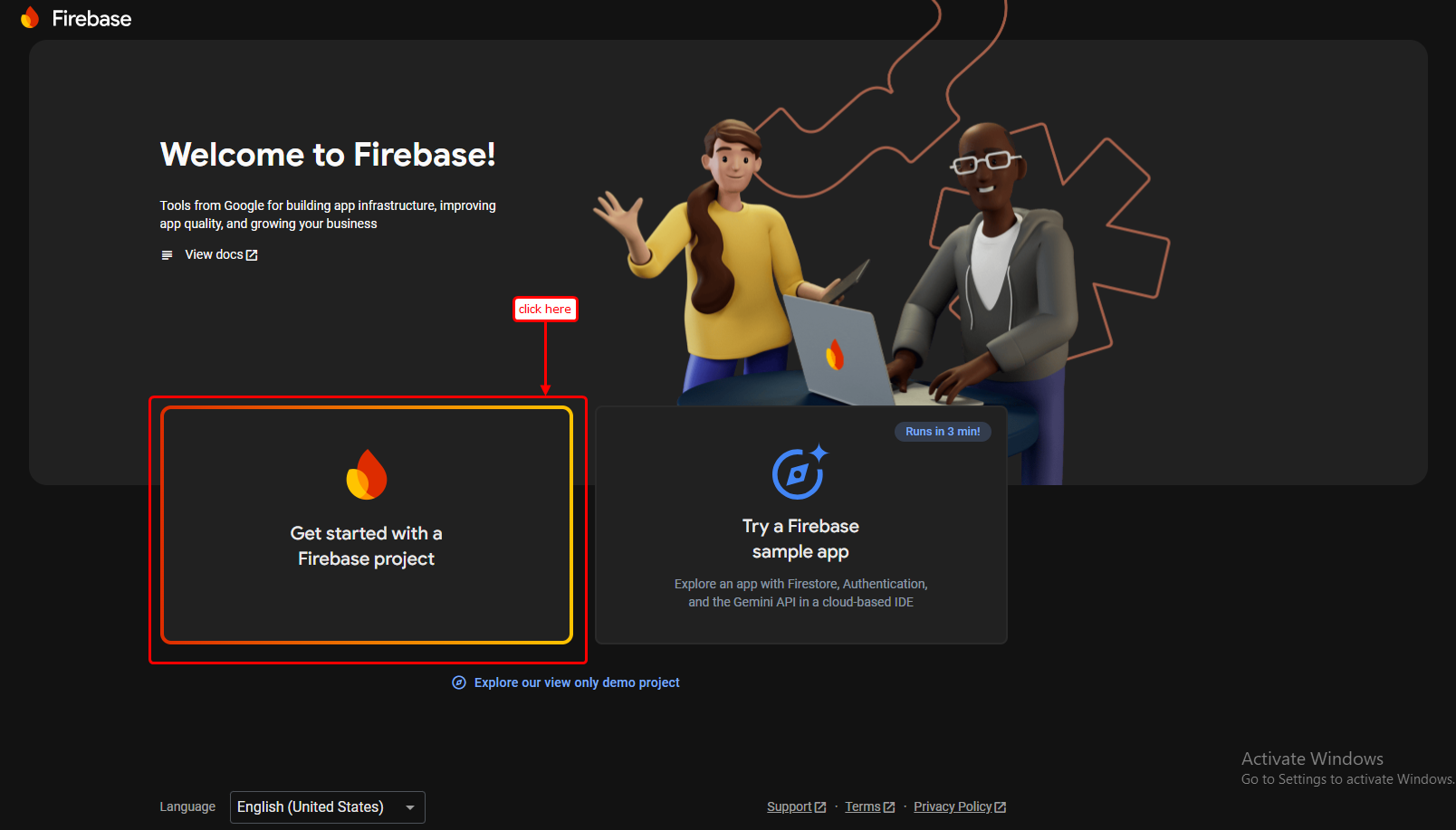 Get Started with Firebase Project