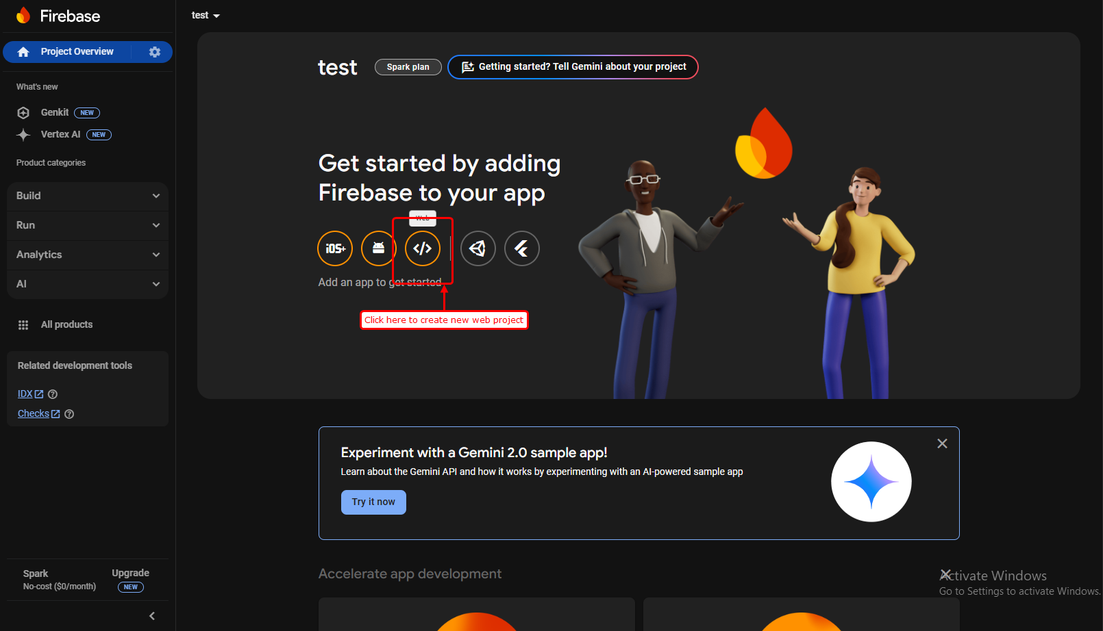 Create Web Project Icon