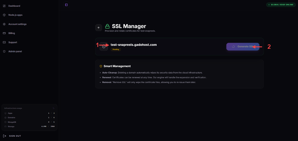 Generate Free SSL Certificate