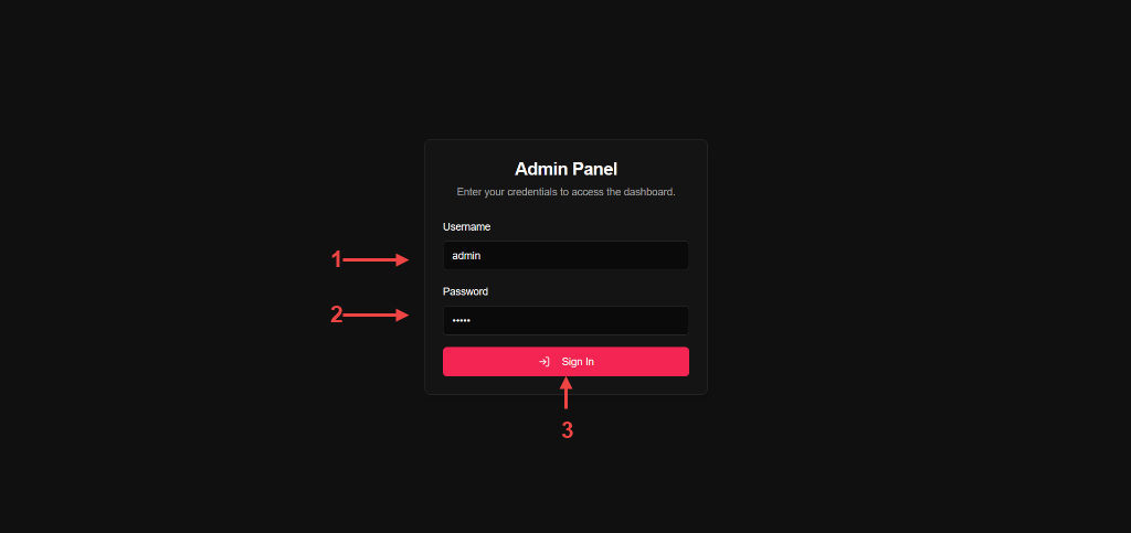 Admin Panel Login